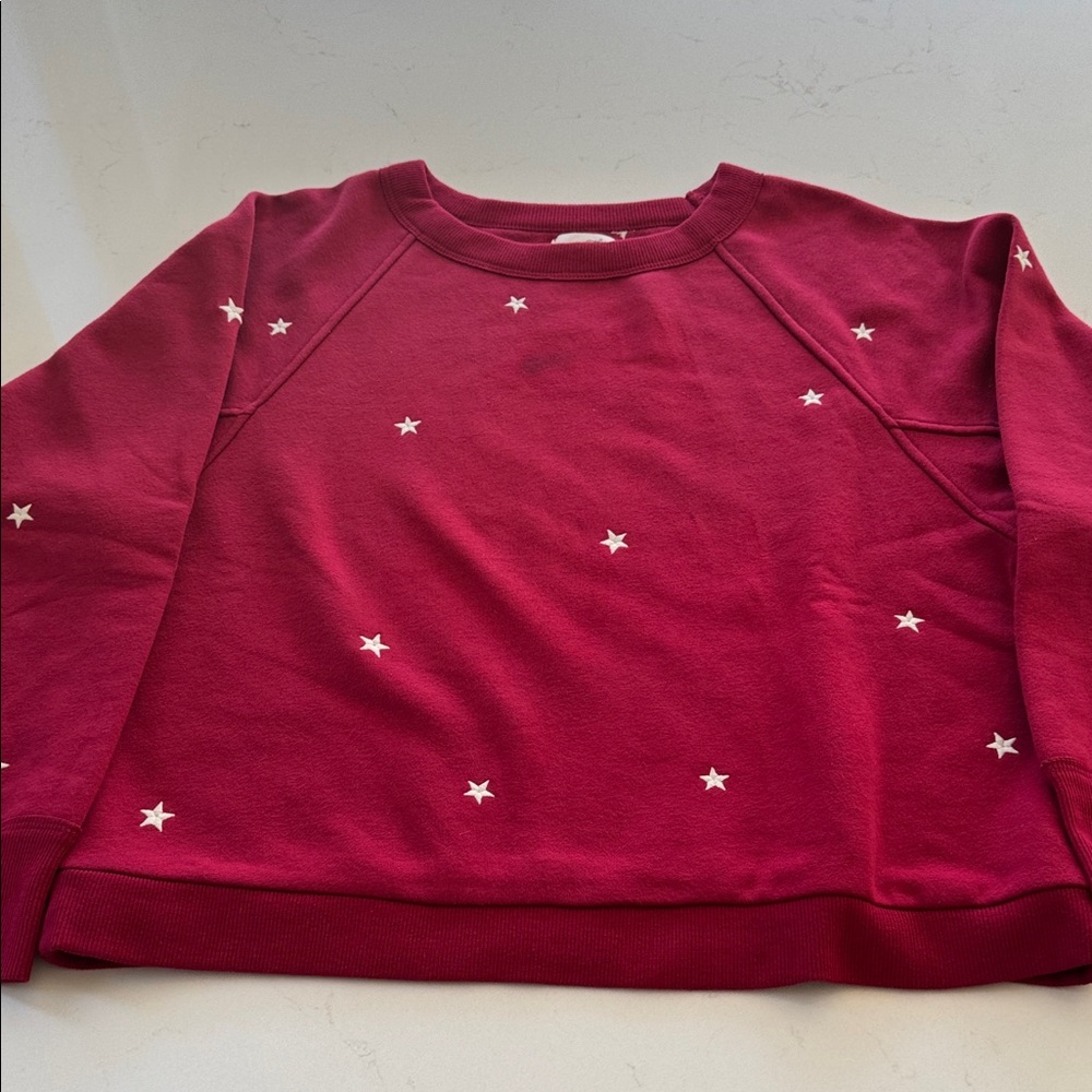 Universal Thread Women's Star Patterned Sweater - Burgundy Red Size: M